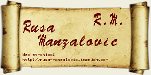 Rusa Manzalović vizit kartica